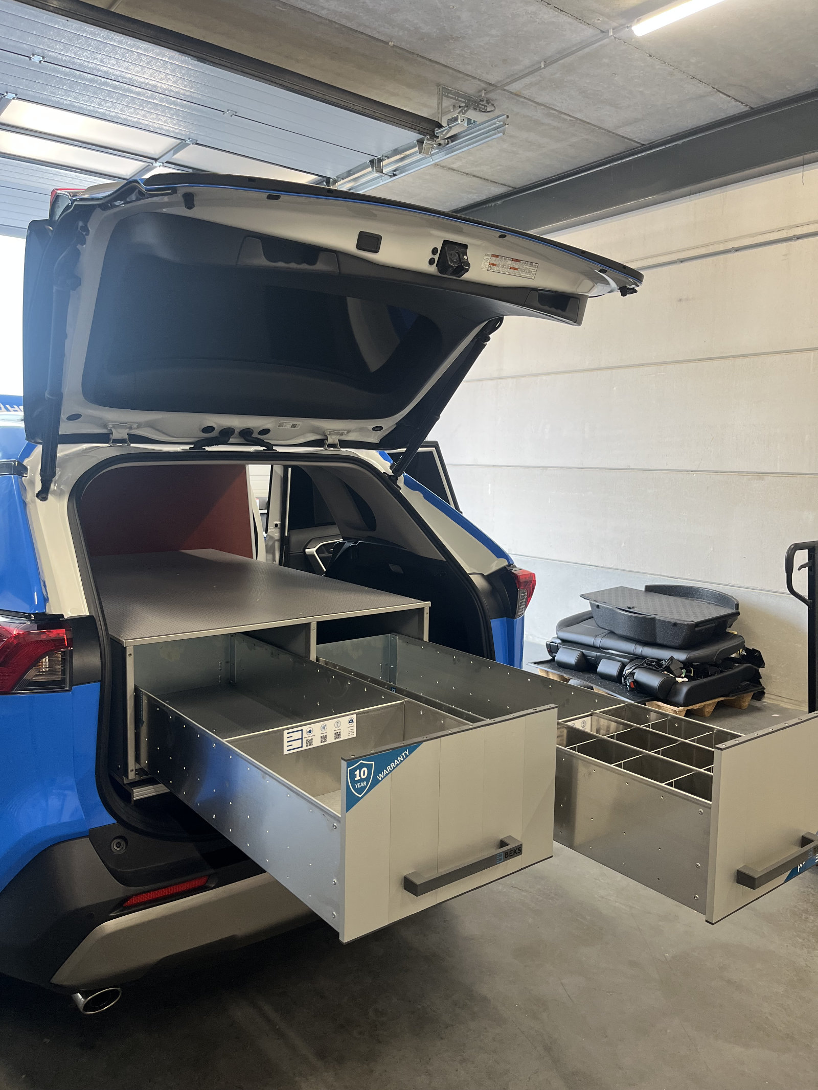 Bedrijfswageninrichting in personenwagen
